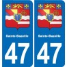 47 Estillac blason autocollant plaque stickers ville