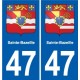 47 Estillac blason autocollant plaque stickers ville