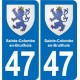 47 Estillac blason autocollant plaque stickers ville