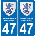 47 Estillac blason autocollant plaque stickers ville