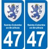 47 Estillac blason autocollant plaque stickers ville