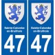 47 Estillac blason autocollant plaque stickers ville