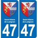 47 Estillac blason autocollant plaque stickers ville