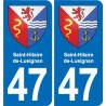 47 Estillac blason autocollant plaque stickers ville