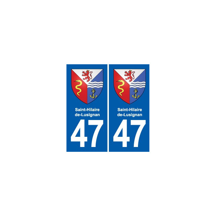 47 Estillac blason autocollant plaque stickers ville