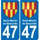47 Estillac blason autocollant plaque stickers ville