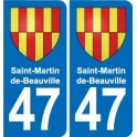 47 Estillac blason autocollant plaque stickers ville