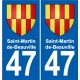 47 Estillac blason autocollant plaque stickers ville