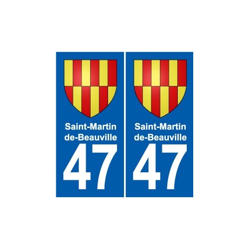 47 Estillac blason autocollant plaque stickers ville