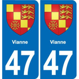 47 Estillac blason autocollant plaque stickers ville