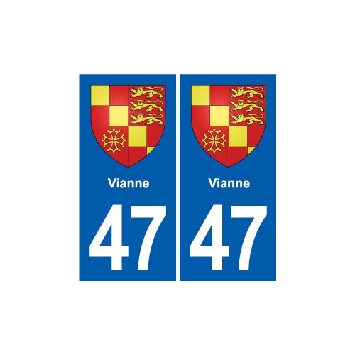 47 Estillac blason autocollant plaque stickers ville