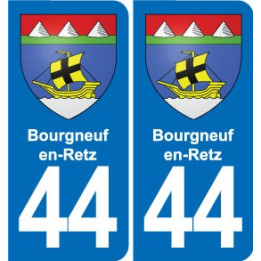 44 Héric blason  ville autocollant plaque stickers