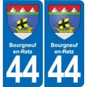 44 Héric blason  ville autocollant plaque stickers