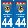 44 Héric blason  ville autocollant plaque stickers