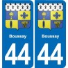 44 Héric blason  ville autocollant plaque stickers