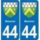 44 Héric blason  ville autocollant plaque stickers