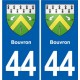 44 Héric blason  ville autocollant plaque stickers