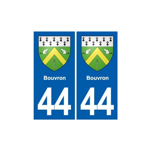 44 Héric blason  ville autocollant plaque stickers