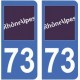 73 Savoie autocollant plaque