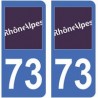 73 Savoie autocollant plaque