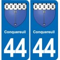 44 Héric blason  ville autocollant plaque stickers