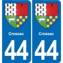 44 Héric blason  ville autocollant plaque stickers