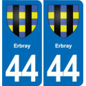 44 Héric blason  ville autocollant plaque stickers