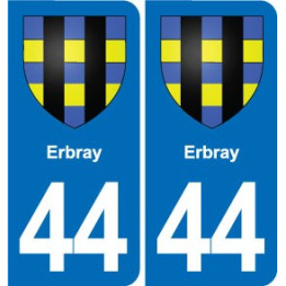 44 Héric blason  ville autocollant plaque stickers