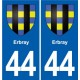 44 Héric blason  ville autocollant plaque stickers