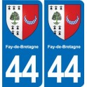 44 Héric blason  ville autocollant plaque stickers