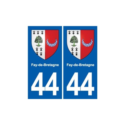 44 Héric blason  ville autocollant plaque stickers