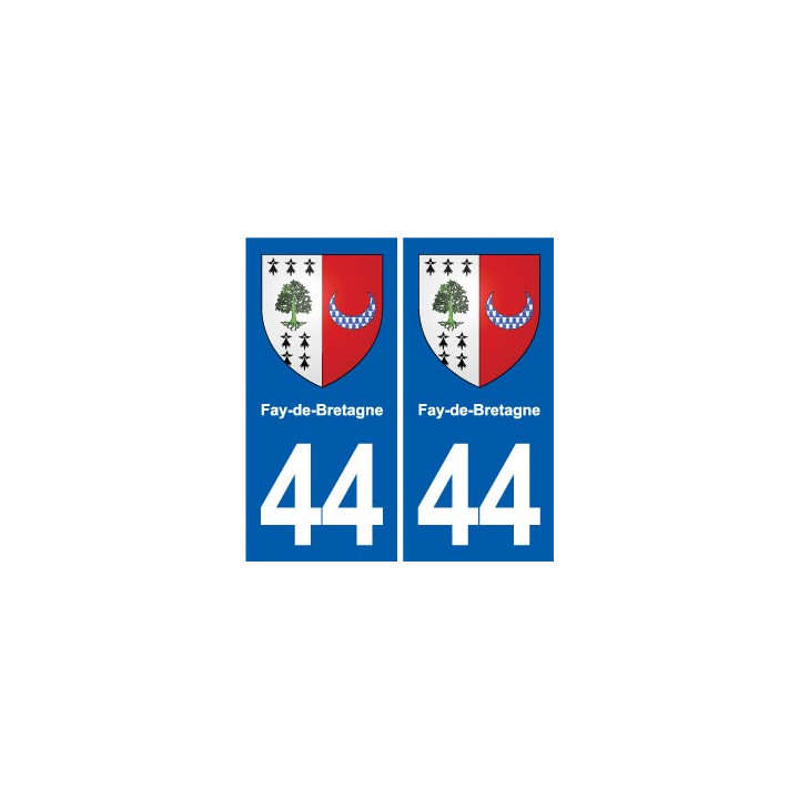 44 Héric blason  ville autocollant plaque stickers