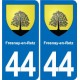 44 Héric blason  ville autocollant plaque stickers