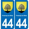 44 Héric blason  ville autocollant plaque stickers