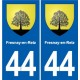 44 Héric blason  ville autocollant plaque stickers
