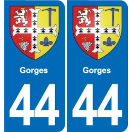 44 Héric blason  ville autocollant plaque stickers