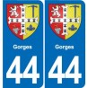 44 Héric blason  ville autocollant plaque stickers