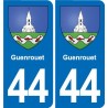44 Héric blason  ville autocollant plaque stickers