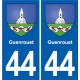 44 Héric blason  ville autocollant plaque stickers