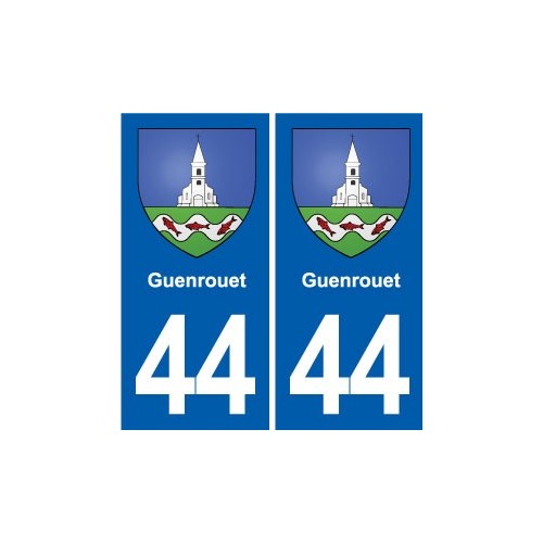 44 Héric blason  ville autocollant plaque stickers