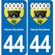 44 Héric blason  ville autocollant plaque stickers