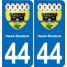 44 Héric blason  ville autocollant plaque stickers