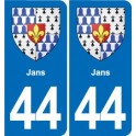 44 Héric blason  ville autocollant plaque stickers