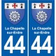 44 Héric blason  ville autocollant plaque stickers
