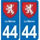 44 Héric blason  ville autocollant plaque stickers