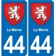 44 Héric blason  ville autocollant plaque stickers