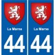 44 Héric blason  ville autocollant plaque stickers