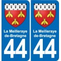 44 Héric blason  ville autocollant plaque stickers