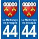 44 Héric blason  ville autocollant plaque stickers