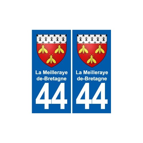 44 Héric blason  ville autocollant plaque stickers